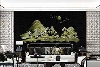 北海森佰汇航空纤维墙咔（湖光山色）